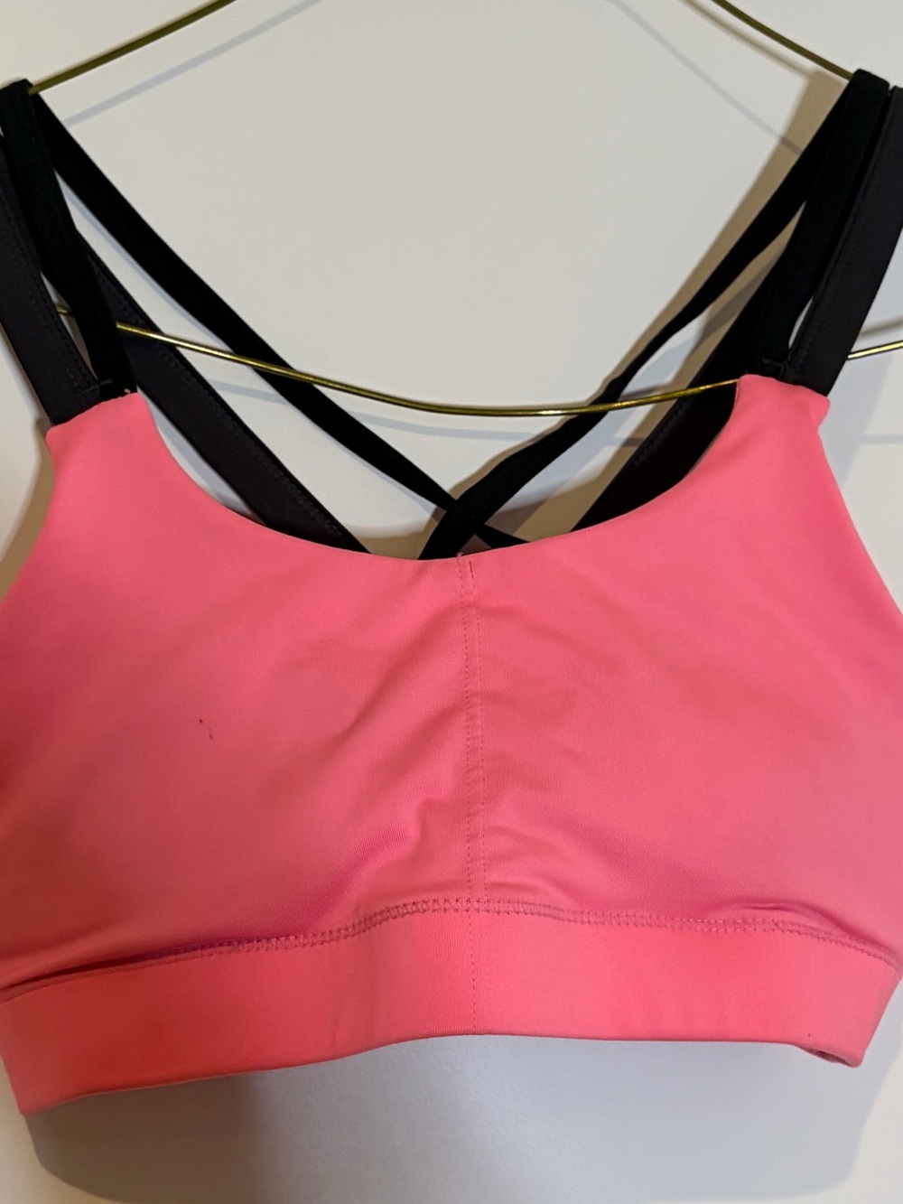 Champion Pink and Black Strappy Performance Sports Bra